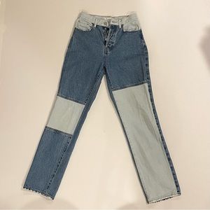 PacSun Two-Tone Patchwork Dad Jeans
